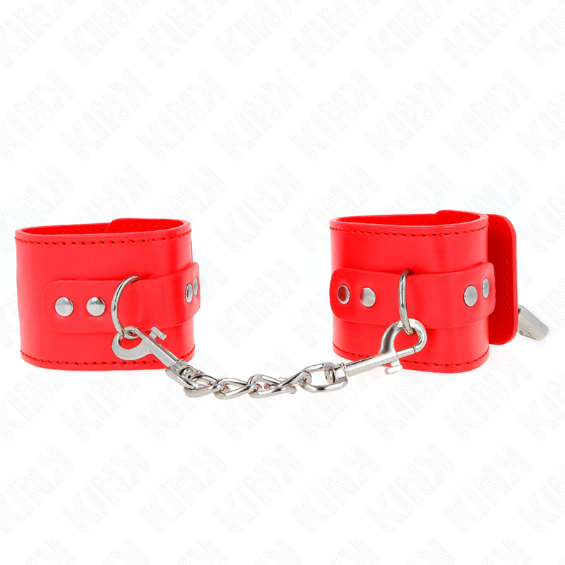KINK - WRIST RESTRAINTS WITH PADLOCK CLOSURE RED ADJUSTABLE 16-23 CM X 5.5 CM - 1