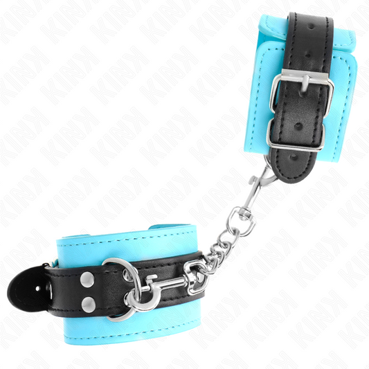 KINK - HOOK WRIST RESTRAINTS BLUE FUR LINED ADJUSTABLE 20-28 CM X 5.5 CM - 1