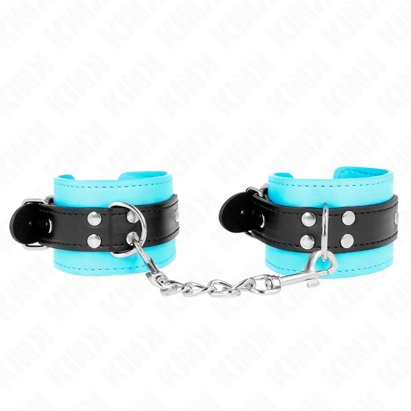 KINK - HOOK WRIST RESTRAINTS BLUE FUR LINED ADJUSTABLE 20-28 CM X 5.5 CM - 4