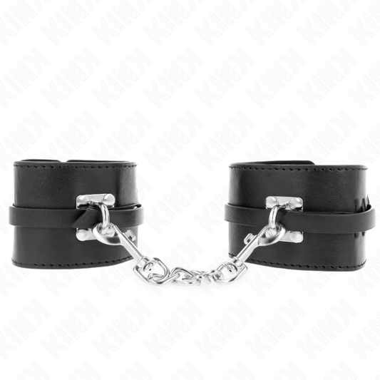 KINK - DELUXE LOCKING WRIST RESTRAINTS BLACK ADJUSTABLE 14.5-21 CM X 6 CM - 1