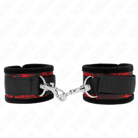KINK - SCANDAL WRIST RESTRAINTS RED-BLACK - 1