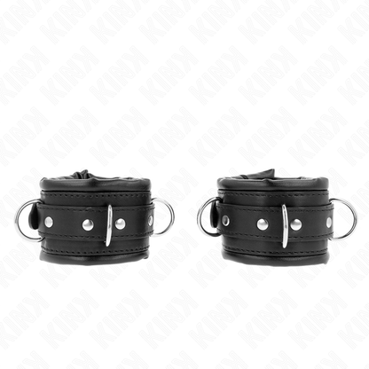 KINK - HEAVY WRIST RESTRAINTS WITH BLACK FUR LINED ADJUSTABLE 20-30 CM X 6 CM - 1