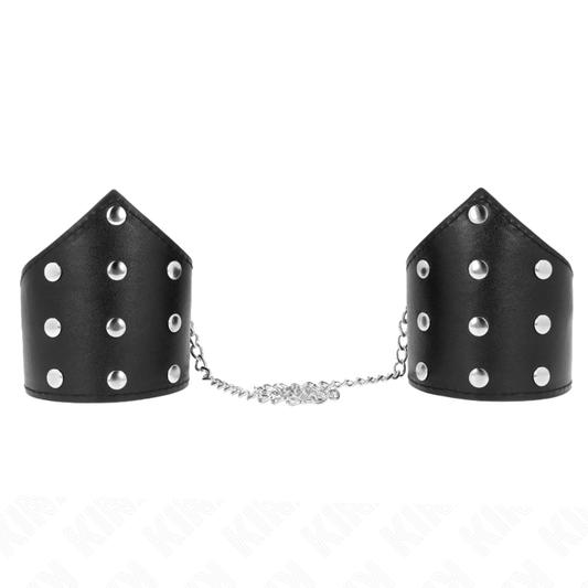 KINK - BLACK POINT STYLE WRISTBANDS WITH CHAIN ADJUSTABLE 17-23 CM X 8.5 CM - 1
