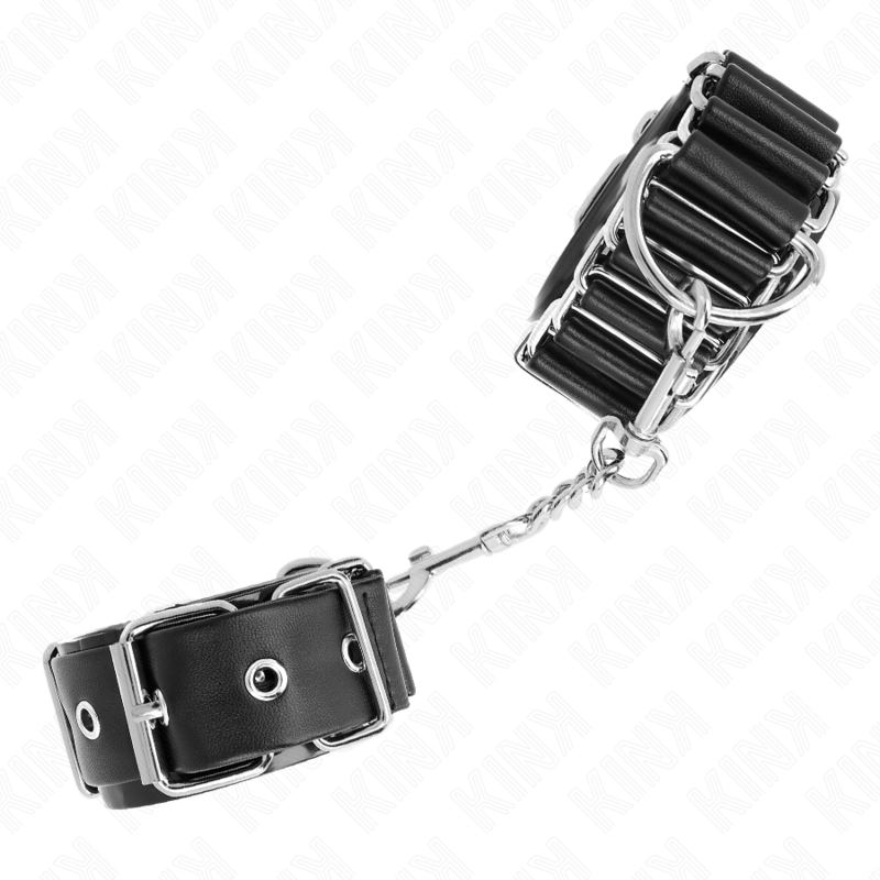 KINK - HINGE-LIKE THIN WRIST RESTRAINTS BLACK ADJUSTRABLE 16-22 CM X 3.5 CM - 2