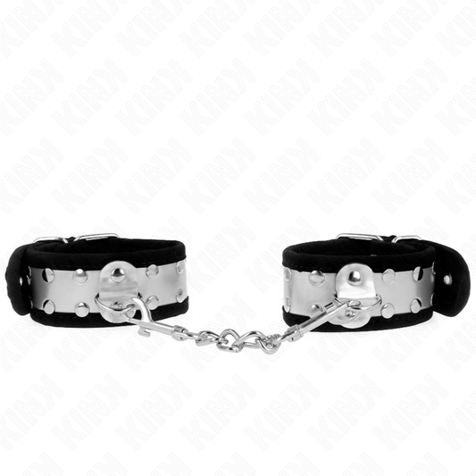 KINK - THIN WRIST RESTRAINTS BLACK / SILVER 30 X 4 CM - 1