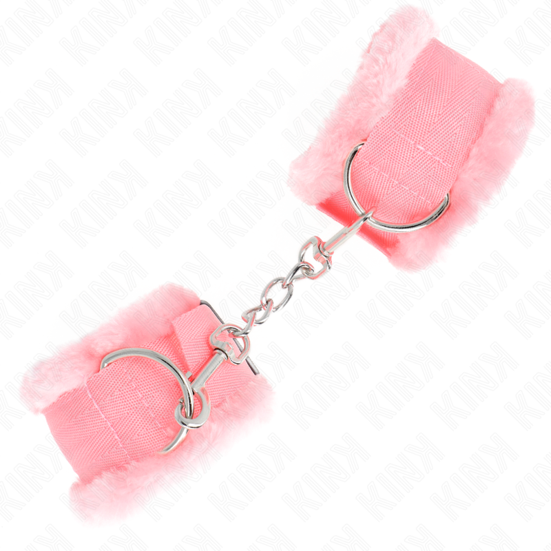 KINK - FURRY LINED WRIST RESTRAINTS PINK ADJUSTABLE 17-31 CM X 7 CM - 2