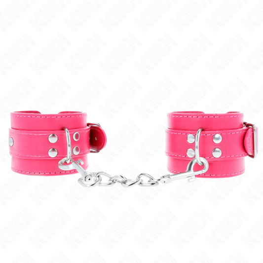 KINK - WRIST RESTRAINTS RASPBERRY ROSE WITH RASPBERRY ROSE LINING ADJUSTABLE 20-28 CM X 5.5 CM - 1
