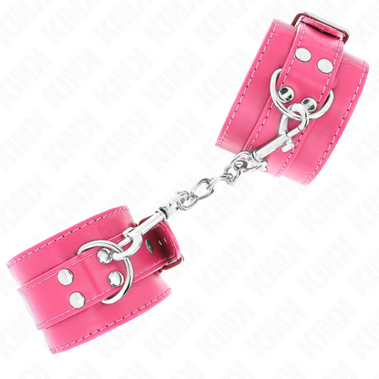 KINK - WRIST RESTRAINTS RASPBERRY ROSE WITH RASPBERRY ROSE LINING ADJUSTABLE 20-28 CM X 5.5 CM - 2