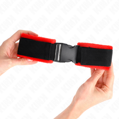 KINK - NYLON BIND HOOK&LOOP WRIST RESTRAINTS BLACK MODEL 1 AJDUSTABLE 25-35 CM X 6 CM - 3