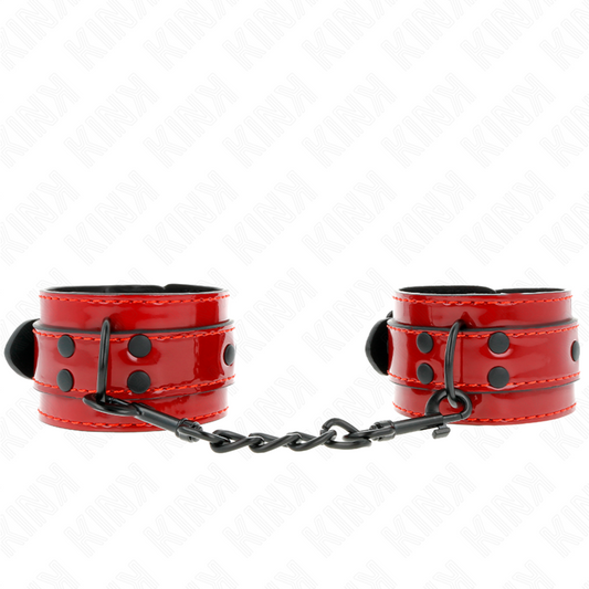 KINK - DARK RED WRIST CUFFS 23 X 5 CM - 1
