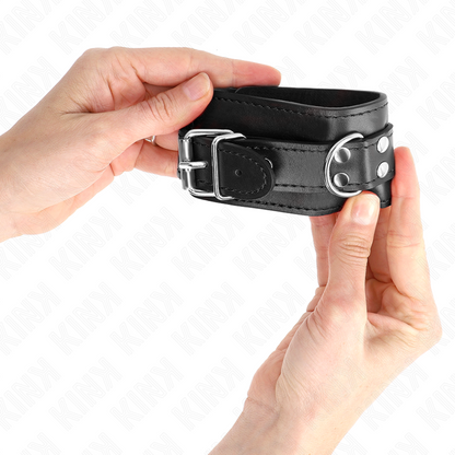 KINK - SIMPLE WRIST RESTRAINTS BLACK ADJUSTABLE 20-23 CM X 5.5 CM - 3