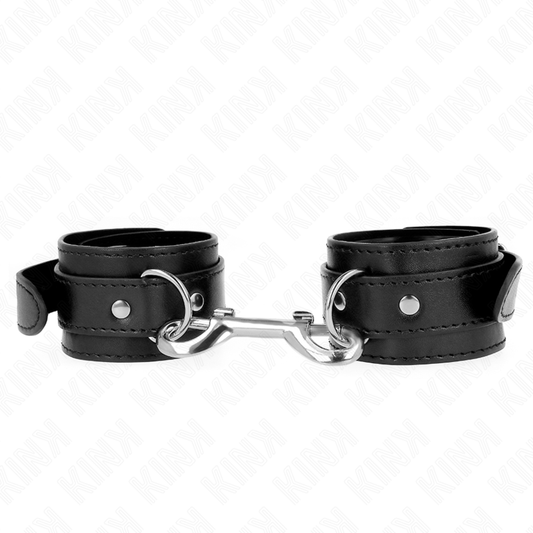 KINK - WRIST RESTRAINTS-SINGLE RIVET ROW BLACK ADJUSTABLE 17-28 CM X 5 CM - 1
