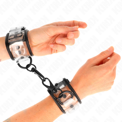 KINK - ADJUSTABLE CLEAR WRIST CUFFS 18-30 CM X 5.5 CM