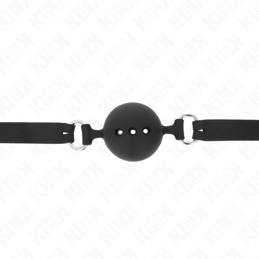 KINK - FULL SILICONE GABARD 55 x 2 CM WITH 4.5 CM BALL SIZE M BLACK ADJUSTABLE 35-51 CM