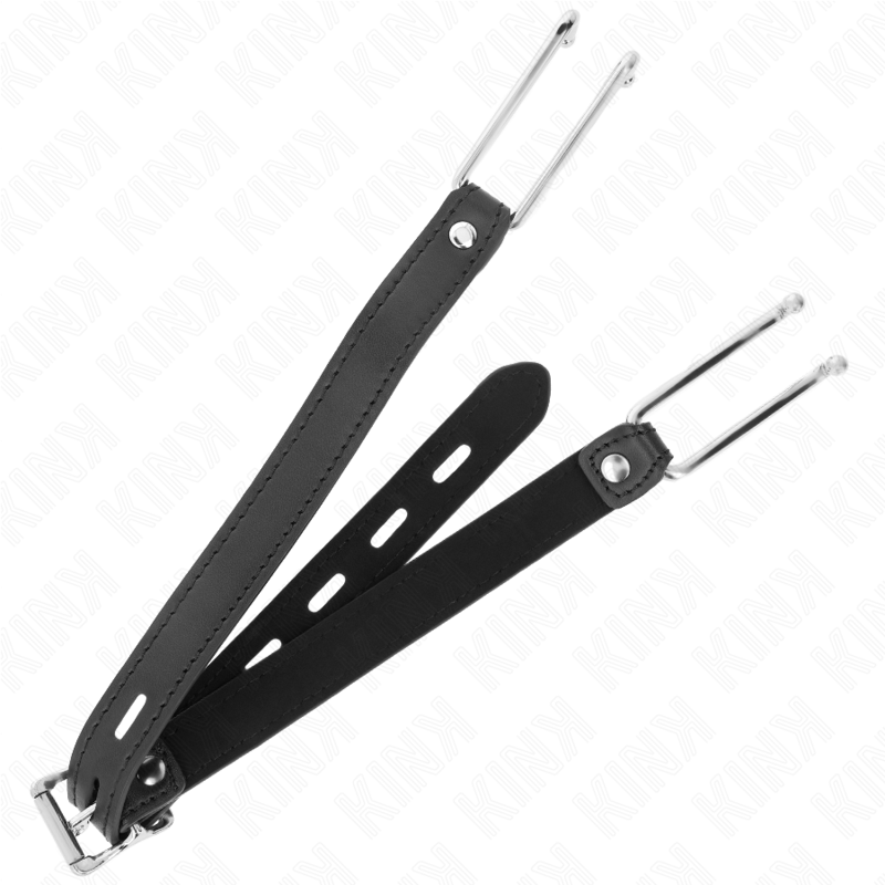 KINK - METAL HOOK GAG 11.5 CM WITH LEATHERETTE STRAP ADJUSTABLE 39-58 CM X 2 CM - 2