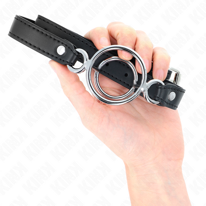 KINK - GAG WITH MULTIPLE O-RINGS 5 CM BLACK 63 X 2.5 CM - 4