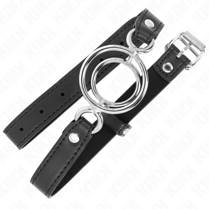 KINK - MULTIPLE O-RING GAG 5 CM BLACK 63 X 2.5 CM