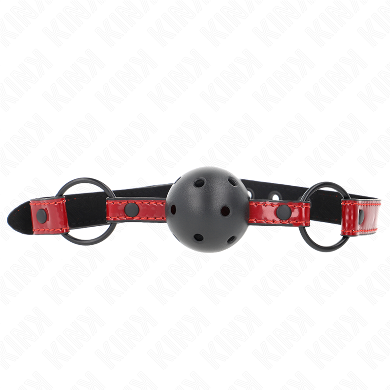 KINK - SHINY LEATHERETTE BALL 4.5 CM GAG 63.5 X 2 CM ADJUSTABLE 41 X 59 CM - 1