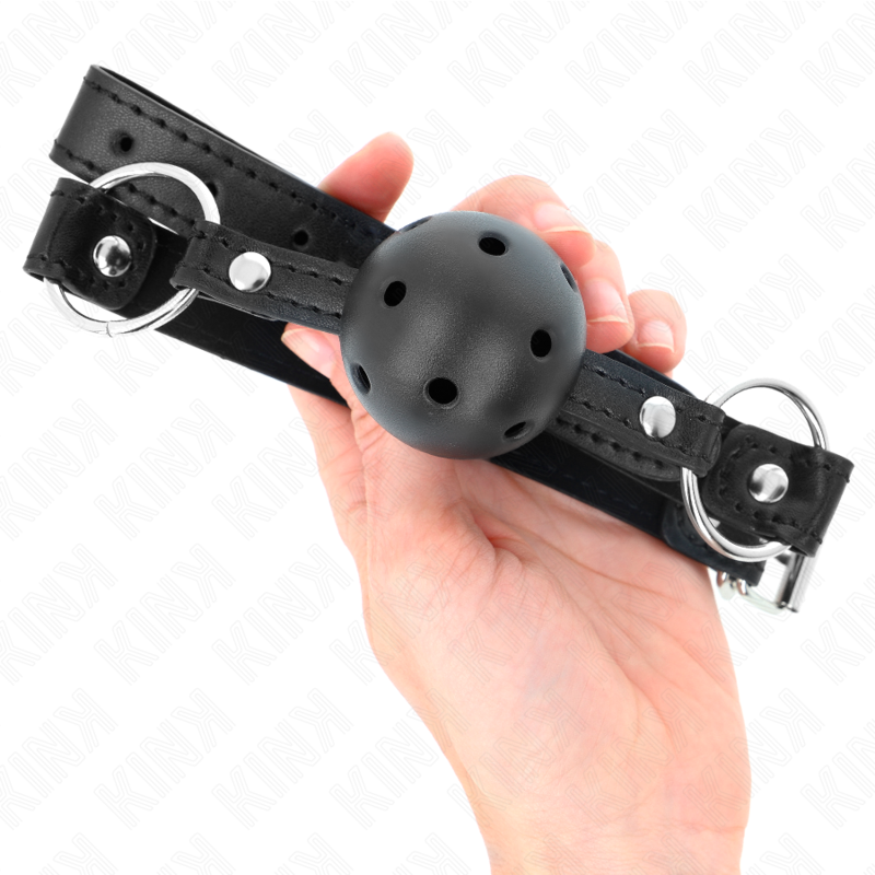 KINK - HOLLOW HARD BLACK BALL 4.5 CM GAG MODEL 1 63.5 X 2 CM - 4
