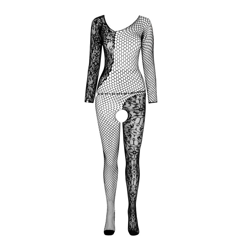 PASSION - BS 107 BODYSTOCKING BLACK ONE SIZE - 4