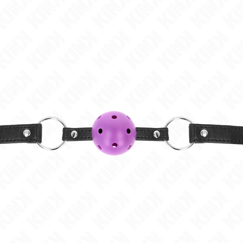 KINK - HOLLOW HARD PURPLE BALL 4.5 CM GAG 63.5 X 2 CM - 3