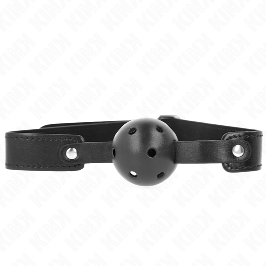 KINK - BLACK BREATHABLE BALL 4.5 CM GAG 65 x 2.5 CM - 1