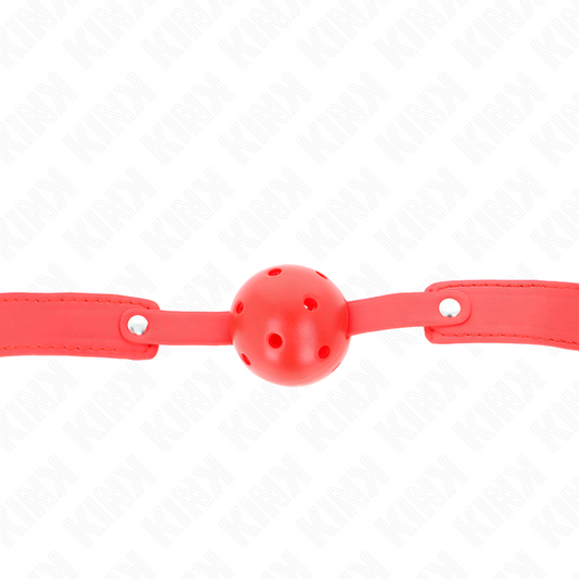 KINK - RED BREATHABLE BALL 4.5 CM GAG 65 x 2.5 CM - 1