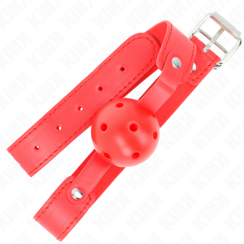 KINK - RED BREATHABLE BALL 4.5 CM GAG 65 x 2.5 CM - 3