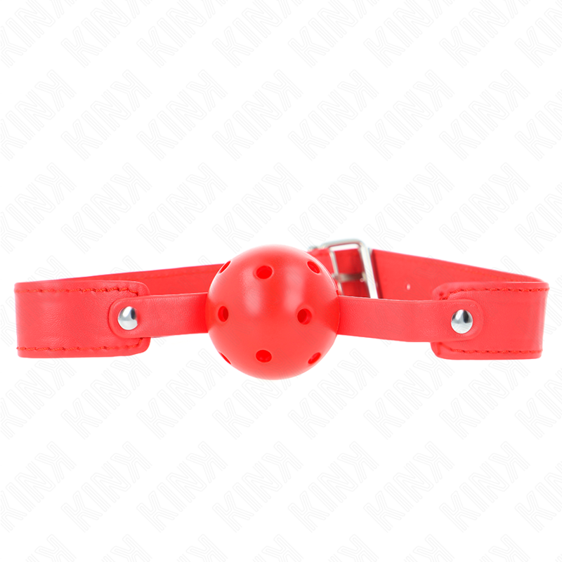 KINK - RED BREATHABLE BALL 4.5 CM GAG 65 x 2.5 CM - 4