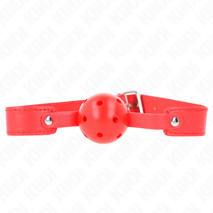 KINK - RED BREATHABLE BALL 4.5 CM GAG 65 x 2.5 CM - 4