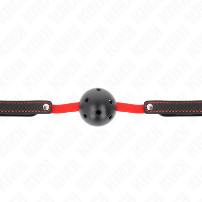 KINK - HOLLOW HARD MOUTH 4.5 CM GAG WITH ELASTIC BELT 56 x 1.5 CM - 1