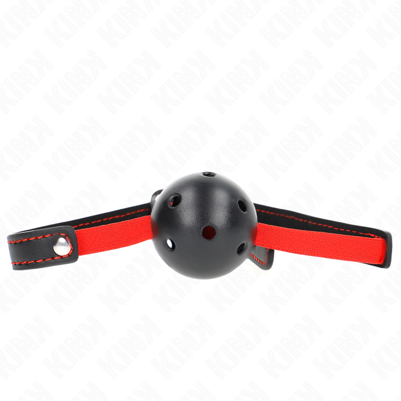 KINK - HOLLOW HARD MOUTH 4.5 CM GAG WITH ELASTIC BELT 56 x 1.5 CM - 4