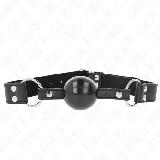KINK - SOFT AND SOLID BALL 4 CM GAG WITH LEATHERETTE STRAP 62 x 2.5 CM ADJUSTABLE 42-58 CM - 1