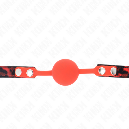 KINK - MODEL 2 SILICONE BALL GAG 4 CM WITH LOCK 60 x 2 CM