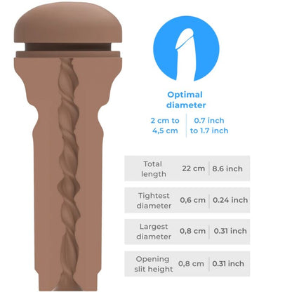 KIIROO - FEEL STROKER EXTRA TIGHT BUTT MEDIUM BROWN