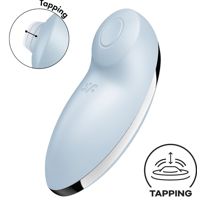 SATISFYER - TAP & CLIMAX 2 VIBRATOR & STIMULATOR BLUE - 7