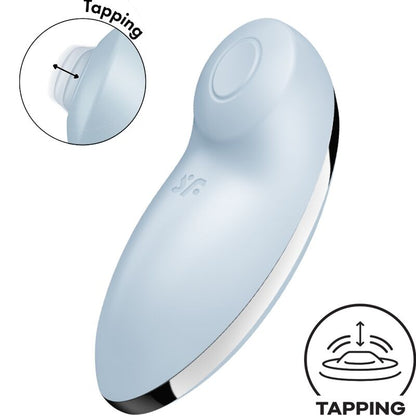 SATISFYER - TAP & CLIMAX 2 VIBRATOR & STIMULATOR BLUE - 7