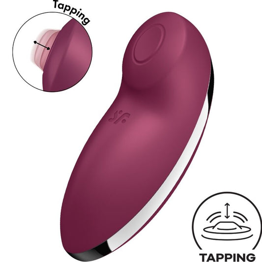 SATISFYER - TAP & CLIMAX 2 VIBRATOR & STIMULATOR RED - 1