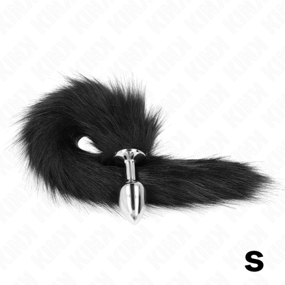 KINK - BUTT PLUG SIZE S 7 X 3 CM WITH SYNTHETIC TAIL 40 CM BLACK