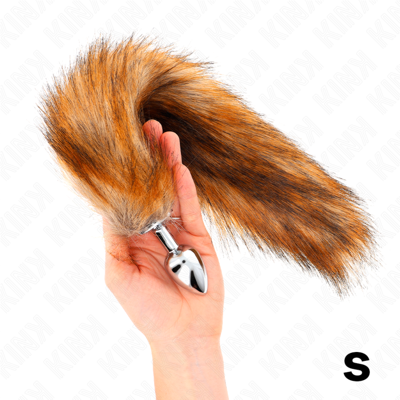 KINK - ANAL PLUG SIZE S 7 X 3 CM WITH SYNTHETIC TAIL 40 CM BROWN - 2