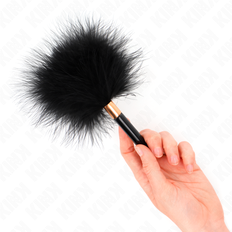 KINK - BLACK GOLD METAL TICKLE FEATHERS 18 CM - 3