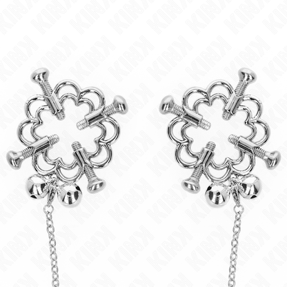 KINK - METAL FLOWER NIPPLE CLAMPS WITH CHAIN - 2