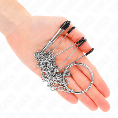 KINK - TRIPLE NIPPLE AND CLIT CLAMPS WITH CHAIN MODEL 1 - 2