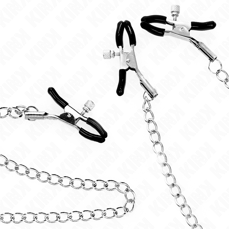 KINK - TRIPLE NIPPLE AND CLIT CLAMPS WITH CHAIN MODEL 0 - 4