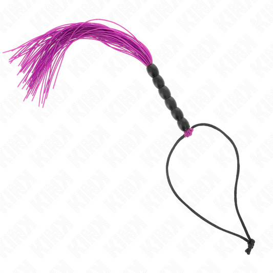KINK - MINI SILICONE WHIP WITH 6 PURPLE BEADS 26 CM - 1