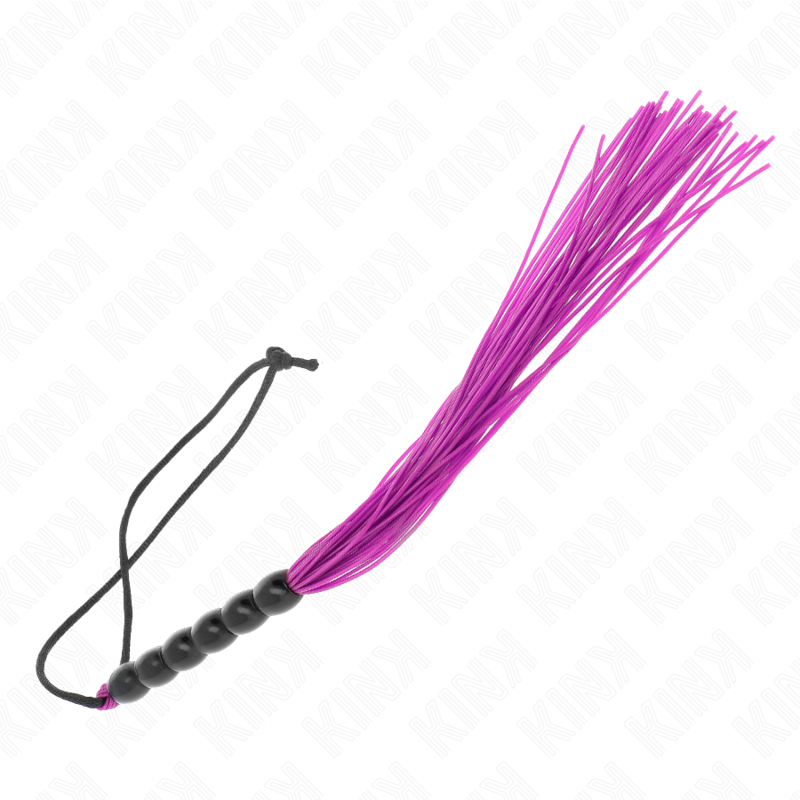 KINK - MINI SILICONE WHIP WITH 6 PURPLE BEADS 26 CM - 4