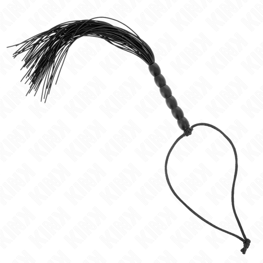 KINK - MINI SILICONE WHIP WITH 6 BLACK BEADS 26 CM - 1