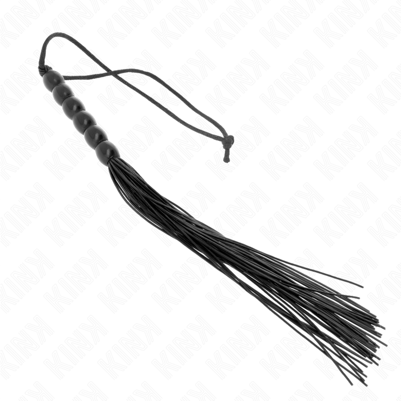 KINK - MINI SILICONE WHIP WITH 6 BLACK BEADS 26 CM - 2