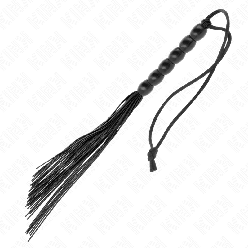KINK - MINI SILICONE WHIP WITH 6 BLACK BEADS 26 CM - 3