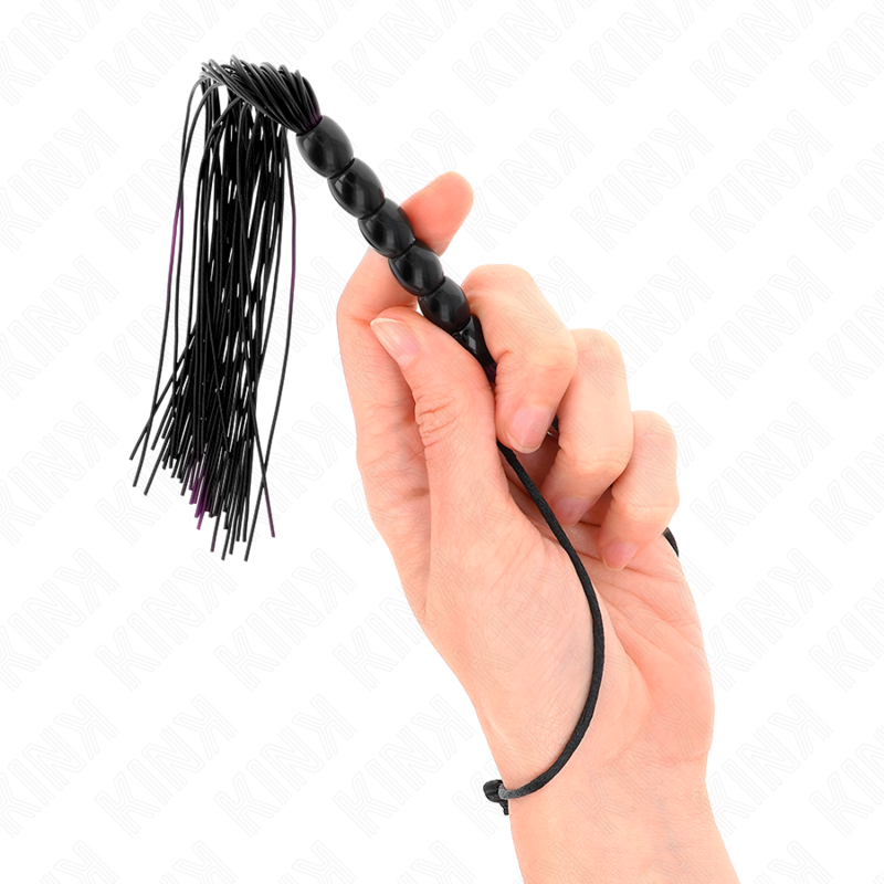 KINK - MINI SILICONE WHIP WITH 6 BLACK BEADS 26 CM - 4